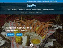 Tablet Screenshot of kingfishrestaurants.com
